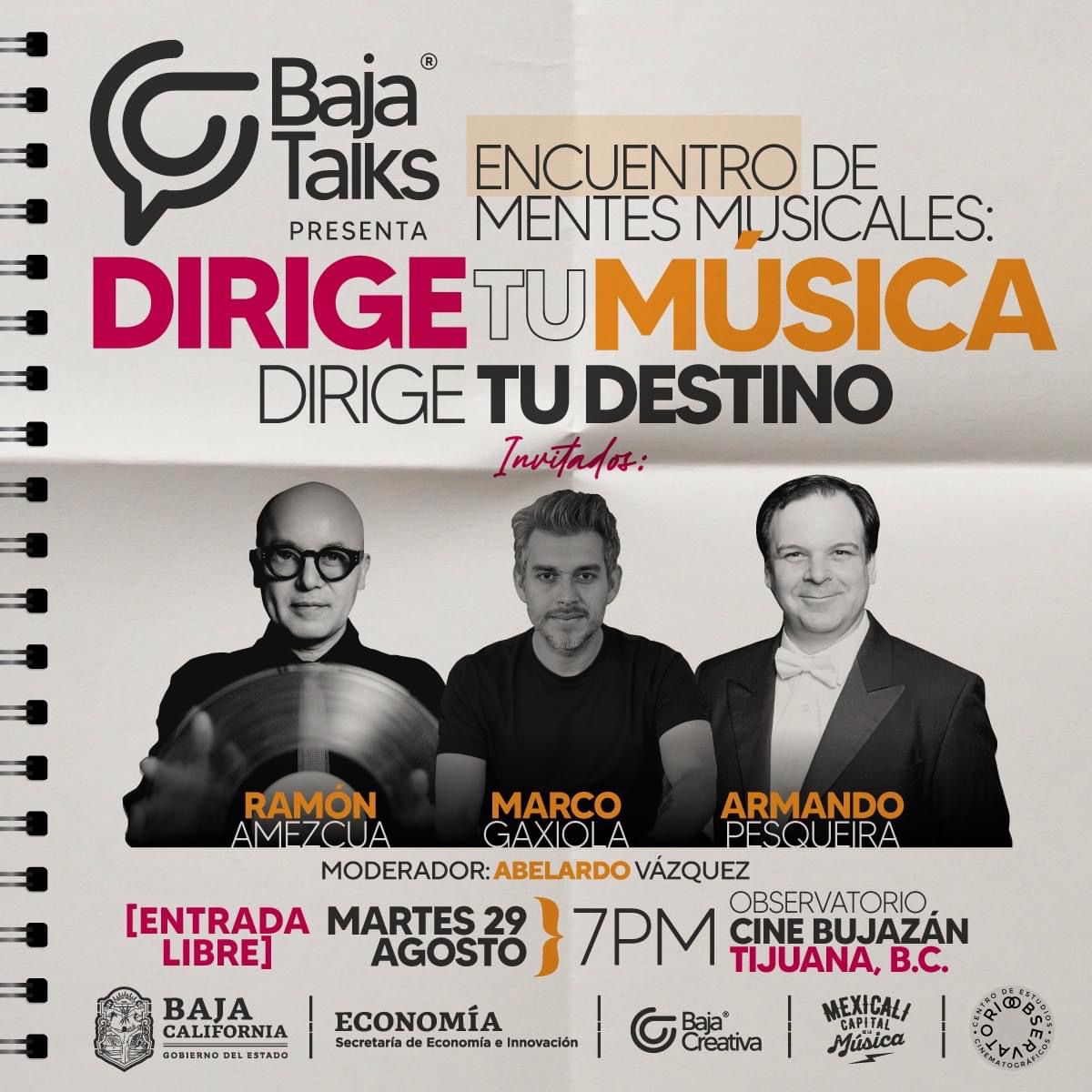 Amigos nos vemos hoy a las 7pm en el Cine Bujazán para saludarnos y ver a dónde nos lleva este encuentro de mentes musicales con amigos muy queridos. Entrada libre #YoSoyCAM #YoSoyOBC #AMOlaMÚSICA