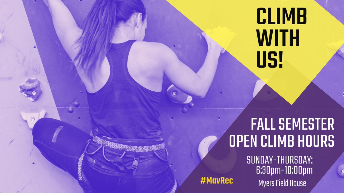 MNSUCREC's tweet photo. Climb with us Five nights a week!  #MavRec https://t.co/5ePWdiTqBs