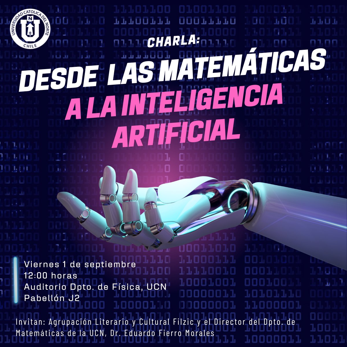 "Desde las Matemáticas a la Inteligencia Artificial", será dictada por el destacado científico, académico, escritor y Premio Nacional de Ciencias Exactas, Eric Goles, iniciativa financiada por el Programa de Apoyo a Organizaciones Culturales Colaboradoras (PAOCC).