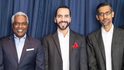 JoseValdezSV's tweet photo. Thomas Kurian, CEO Google Cloud

Nayib Bukele, Presidente de El Salvador

Sundar Pichai, CEO Google y Alphabet https://t.co/MKjh9s5mvG