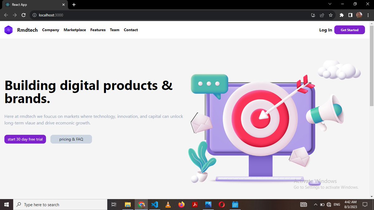 raymonddev_'s tweet image. landing page with React.js #javascsript #reactjs