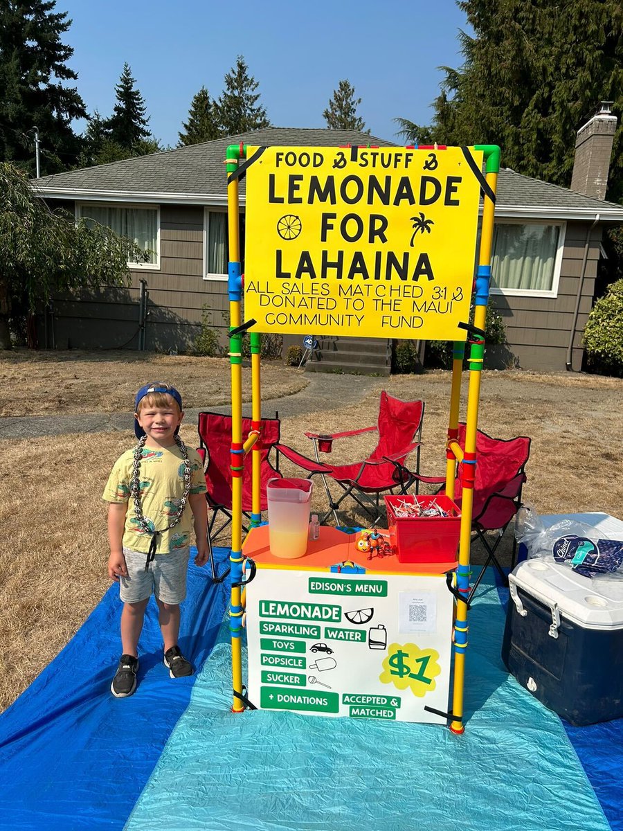 This is 5-year-old Edison.

When he saw the aftermath of the wildfires in Maui, he set up a lemonade stand to raise money for those impacted.

He raised more than $17,000 dollars.

Look for the helpers.
