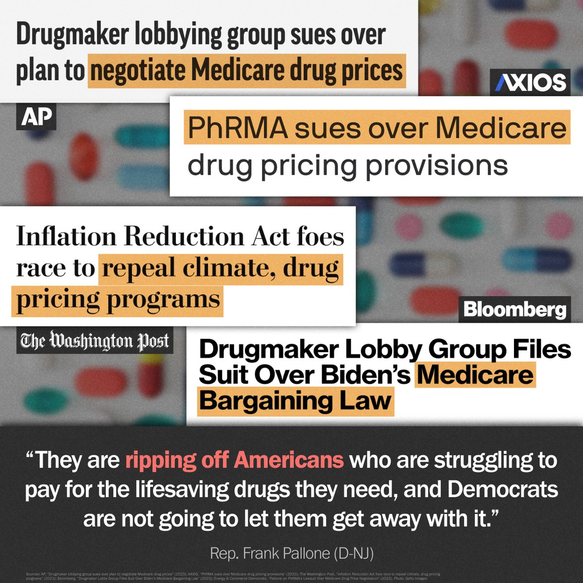 For far too long, Americans have paid more for prescription drugs than other countries. President Biden and Democrats are changing that just like they promised. They just announced 10 very expensive drugs that will be lowered for seniors and people with disabilities on Medicare…