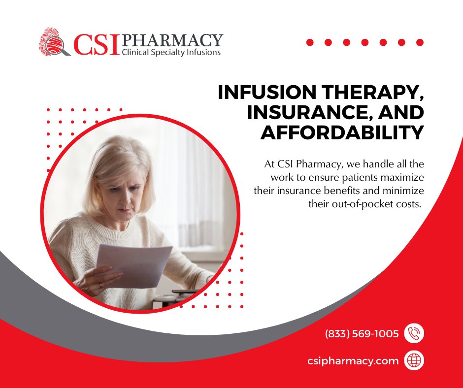 We help patients navigate the complexity of insurance coverage and medication affordability -- so they don't have to. Learn more at csipharmacy.com/insurance-reim…. 
#infusion