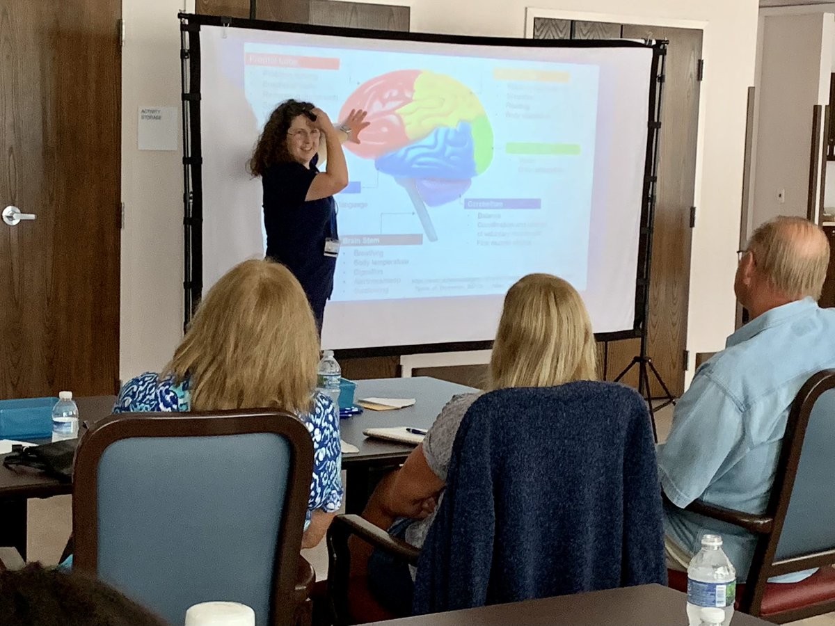 PSU_CGNE's tweet photo. Happening now: Care partners learning how #dementia impacts the brain &amp; ideas for daily living during 2day’s @penn_state  #LivingWithDementia session. 3 more free events this fall at SeniorLIFE in Altoona, PA. Info at https://t.co/fF2PTaf7J9 https://t.co/TmD5QVO3FX