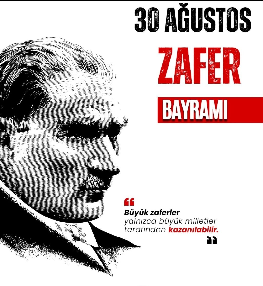 Başta Gazi Mustafa Kemal Atatürk olmak üzere bağımsızlığımızı borçlu olduğumuz tüm kahramanlarımıza saygı ve minnetle... #30AğustosZaferBayramı