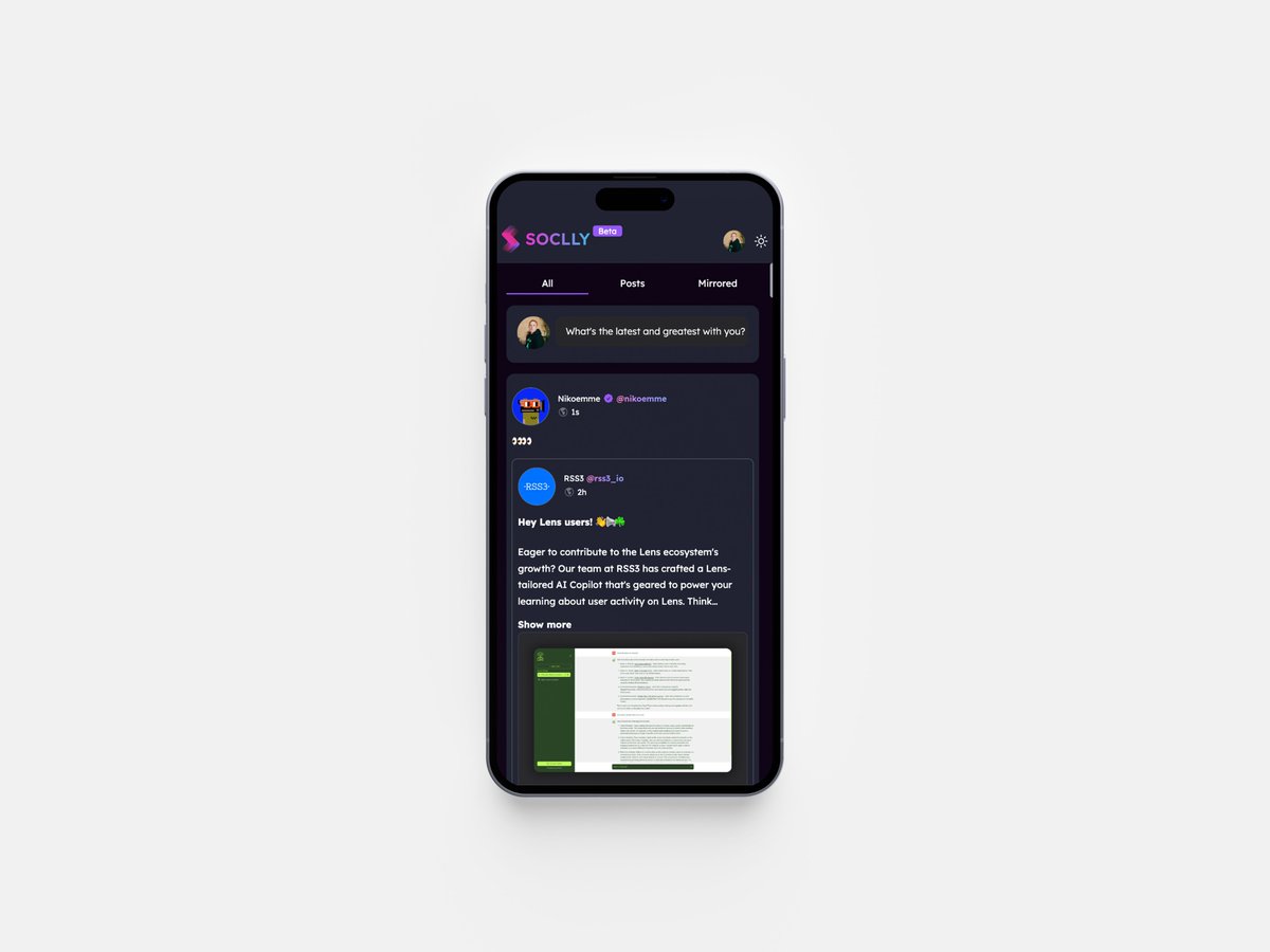 dabit3's tweet photo. We hit max capacity 🤌 for the Lens Developer Showcase event today, we'll try to facilitate a bigger audience next time.

Here is a roundup of the apps and presentations from today for those who missed it:

1. @TakoProtocol, Takoyaki, and @Jamdotso 

Tako is building an open social recommendation layer. enabling apps and app developers to recommend, advertise & curate on web3 social.
https://t.co/z9NqQ3TA78

They have a web app you can try at https://t.co/aG92eKVFHt

They're also building Jam - the first “Friends Token” dApp on Lens
https://t.co/c59REiugGy

https://t.co/4mwr7IqOwT

https://t.co/CAsNh6NziD

2. @madfiprotocol 

MadFi enables creators to manage & monetize attention in web3.

Connect directly with brands willing to sponsor your content on web3 social, and vice versa.

https://t.co/ivXo1cYgTH

https://t.co/ikv3dgJnFs

3. LensJump game via @ReviseNFT 

Revise makes it easy to program NFTs to react to applications and real-world events. Taking them from static images to dynamic content.

https://t.co/aTTk4XK48X

4. @airstack_xyz 

Airstack has added countless APIs enabling Lens developers to build apps in ways that were not possible before with new recommendation algorithms, resolvers, and aggregation APIs.

https://t.co/7Qu5t4SCzK

🙋 Dev chat https://t.co/dbVOd7n8Oj
🌏 Explorer https://t.co/worA9ZDJUu
📑 Docs https://t.co/j6QopZTKvq -- docs, tutorials, guides
👨‍💻 SDKs https://t.co/jKFf7FvOk4
🌱 Lens https://t.co/A4d3RokdEB

5. @socllyhq  

A Decentralized Social Network with creator-centric tools enabling users to generate higher ROI for their time and skills.

6. @karma3labs 

Karma3 Labs has been building incredible recommendation algorithms and scoring APIs for Lens developers for months, and are starting to pick up a lot  of traction with Lens apps like @lensterxyz @orbapp_ @buttrfly_app and other giving users the option to finally "choose their own algorithm" and tailor their feed  to their liking.

https://t.co/gLFCZB6g9C

https://t.co/6qkrSUJ5Zb

7. Focalize

Focalize is a free, open source, browser extension that allows you to create publications on Lens Protocol directly from your browser.

Use the toolbar icon to quickly share a link to the page you're currently viewing, create rich media NFTs on Polygon, or write long-form articles with full Markdown support.

https://t.co/DBD1WbAAxF

Look out for the next Lens Developer Showcase soon which will dive into Lens V2.

Some of our main focus now lies in completing the launch Lens V2, enabling simple and powerful developer monetization, and opening up the protocol to let apps go viral by giving them simple ways to onboard users themselves. Stay tuned.