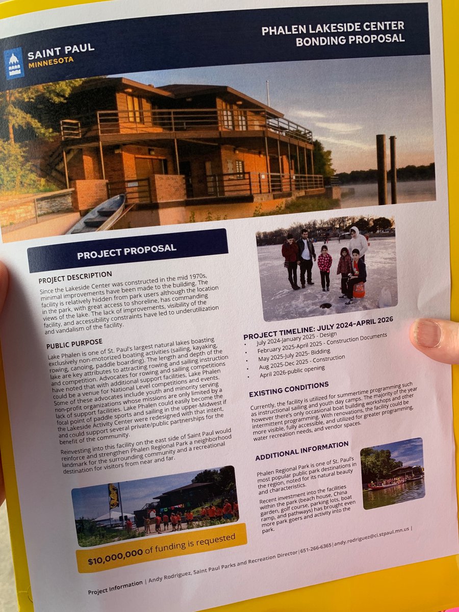 FrederickMelo's tweet photo. David Albornoz: “This can be the crown jewel of the East Side. This is my office. I want this to be my office. I hope we can activate it and make it accessible to all the people.” A $10 million makeover for Lake Phalen lakeside center? https://t.co/Q1Ykq0zMHG