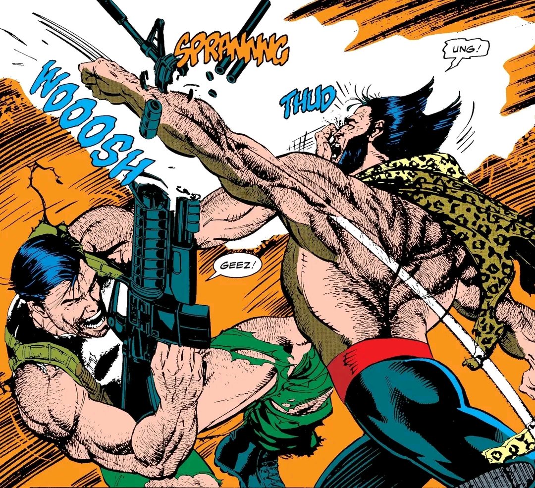 The Punisher HQ on X: “Punisher vs Wolverine (1st encounter