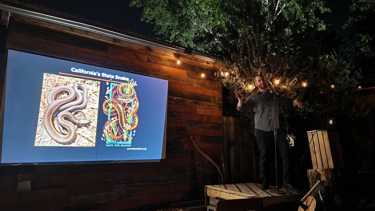 savethesnakes's tweet photo. Sacramento, CA: Last night our Founder &amp; Executive Director @mgstarkey talked about all things SNAKES at Find Out Farms' Nature Nerds monthly meeting... what fun!

Save The Snakes will be busy this September. Join us at our next event! 🐍🙏🐍
https://t.co/Vgzn4vITHp https://t.co/B3217kMlmQ