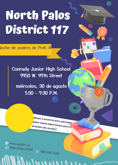 Christine Droba (@cdroba14) on Twitter photo Come join NPD117 staff tomorrow from 5:30 - 7:30 P.M. to learn about about a variety of important topics, including social media, school attendance, building healthy habits, ways to support your children academically, and many more. <a href="/NorthPalosSD117/">North Palos SD117</a> Come join NPD117 staff tomorrow from 5:30 - 7:30 P.M. to learn about about a variety of important topics, including social media, school attendance, building healthy habits, ways to support your children academically, and many more. <a href="/NorthPalosSD117/">North Palos SD117</a>