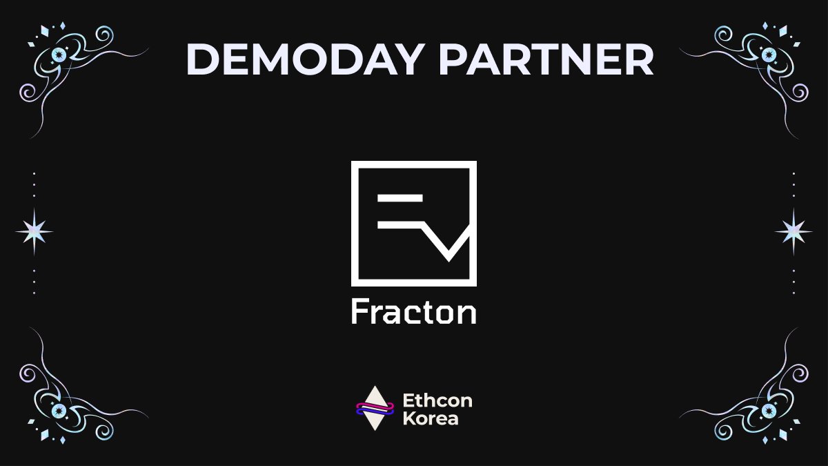 TickerisETH_kr's tweet photo. 💡Ready to explore the future of blockchain? Join us for the Ethereum Projects Showcase! 🚀
FractonVentures @wecandaoit is joining us as a Demo Day partner! (with @tolehico)

#EthconKorea2023 #FractonVentures #Demoday https://t.co/LOUZ81dpR9