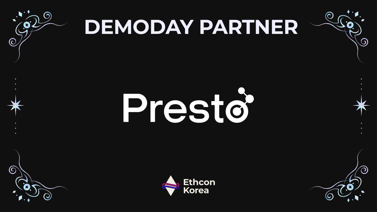 TickerisETH_kr's tweet photo. ✨Get set to witness the brilliance of ethereum startups. Want to be part of the action? Just grab your EthconKorea conference ticket! ✨
And that's not all – @presto_labs John joins us as a partner for Demo Day.🔥 

#EthconKorea2023 #PrestoLabs #Demoday https://t.co/qu0o0a2e4T