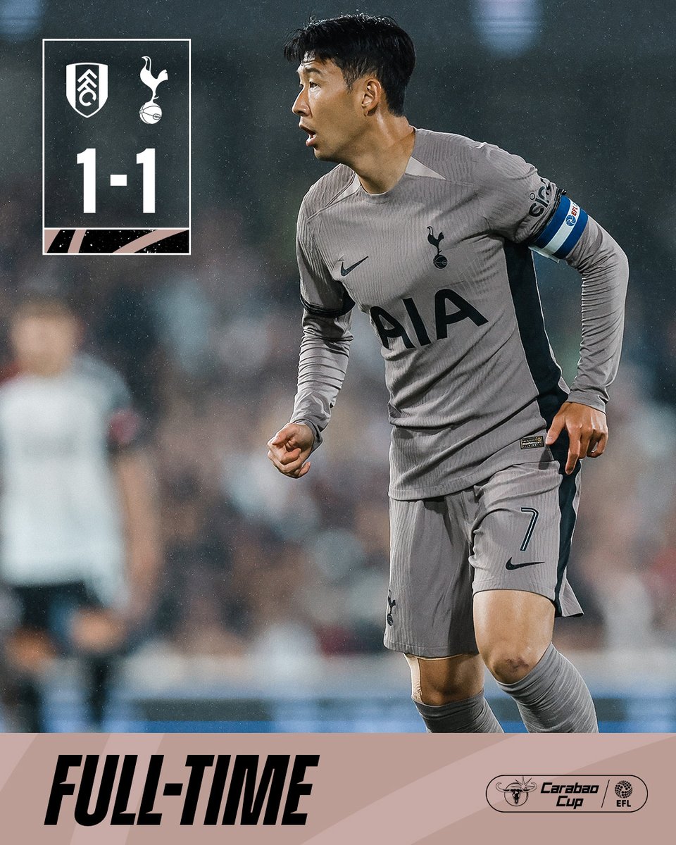 SpursOfficial's tweet photo. Tonight's tie will be decided by penalties as we're level after 90 minutes... https://t.co/wKKIJnN7Gp