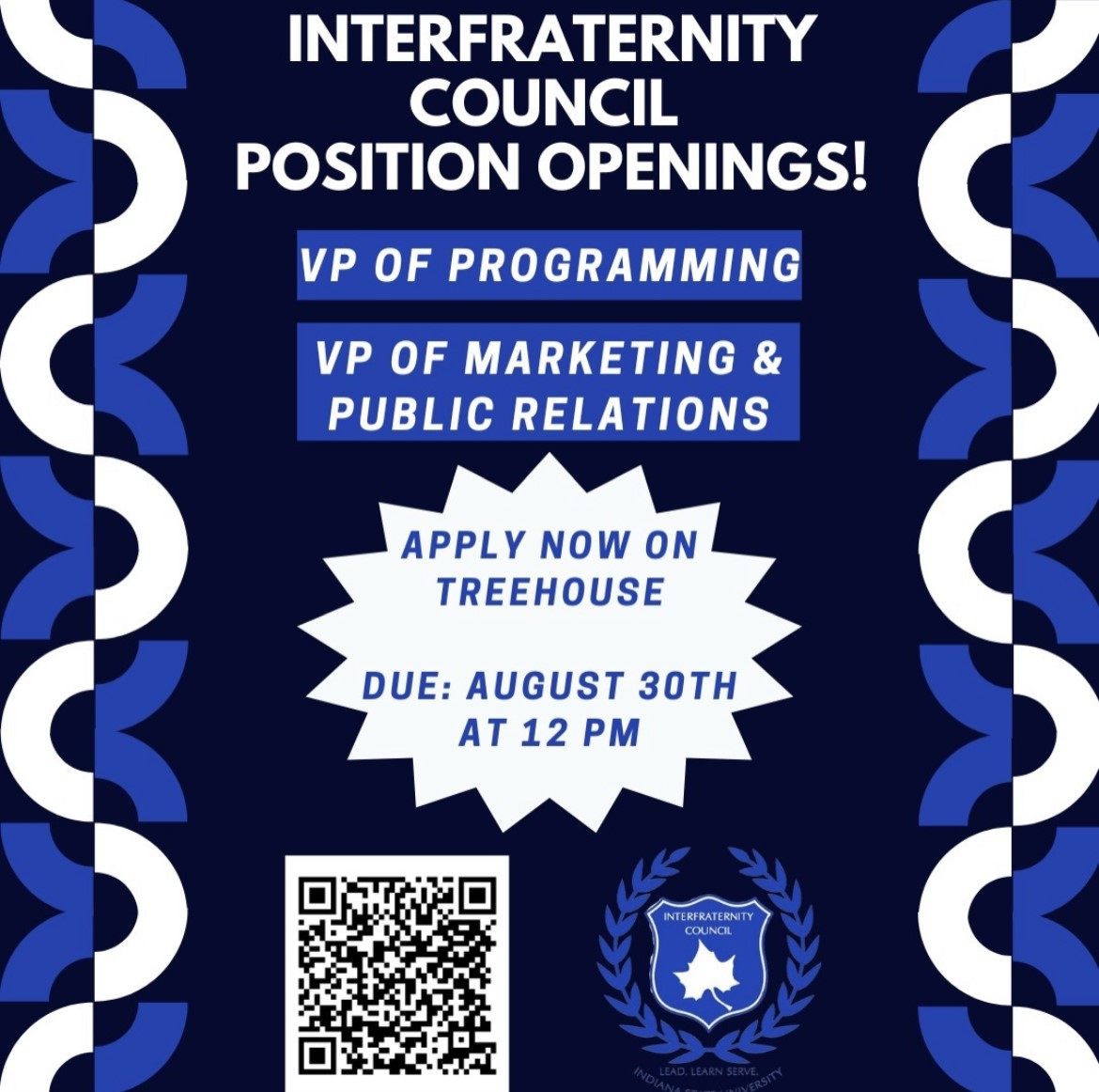 IndStateFSL (@indstatefsl) on Twitter photo There's still time to apply for the vacant <a href="/IFC_IndState/">IndState IFC</a> officer positions for the rest of Fall 2023! There's still time to apply for the vacant <a href="/IFC_IndState/">IndState IFC</a> officer positions for the rest of Fall 2023!