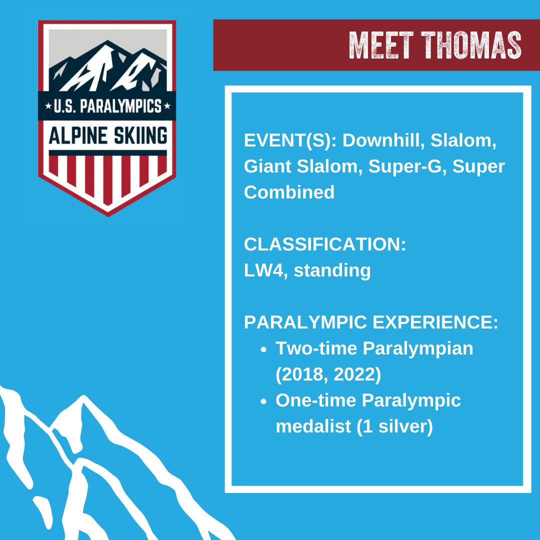 AdaptiveSpirit's tweet photo. Meet Thomas Walsh: a force to be reckoned with in the world of Paralympic Alpine skiing. As a Parlympic silver medalist, we are excited to continue to cheer him on during the upcoming season! 🏔️🎿 #AthleteSpotlight #AlpineSkiing #TeamUSA @twalnutz @USParaAlpineSki https://t.co/MC4Q0bhcj7