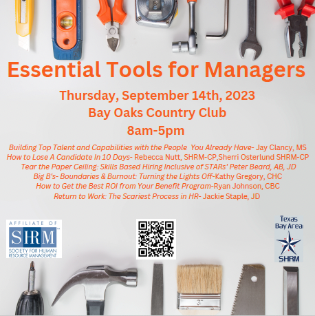 txbashrm's tweet image. Will you be joining us for the Manager's Workshop on Sept. 14th? Don't miss out on the opportunity to earn 6.5 CEUs, all in one great event! 📢 ⏰ Learn more and register at: txbashrm.org