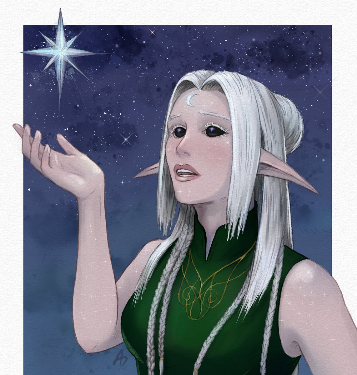 aerwindale's tweet photo. Astral elf from tabletop RPG setting! #ArtistOnTwitter #RPGcharacter #OC https://t.co/lftGnRhgpy