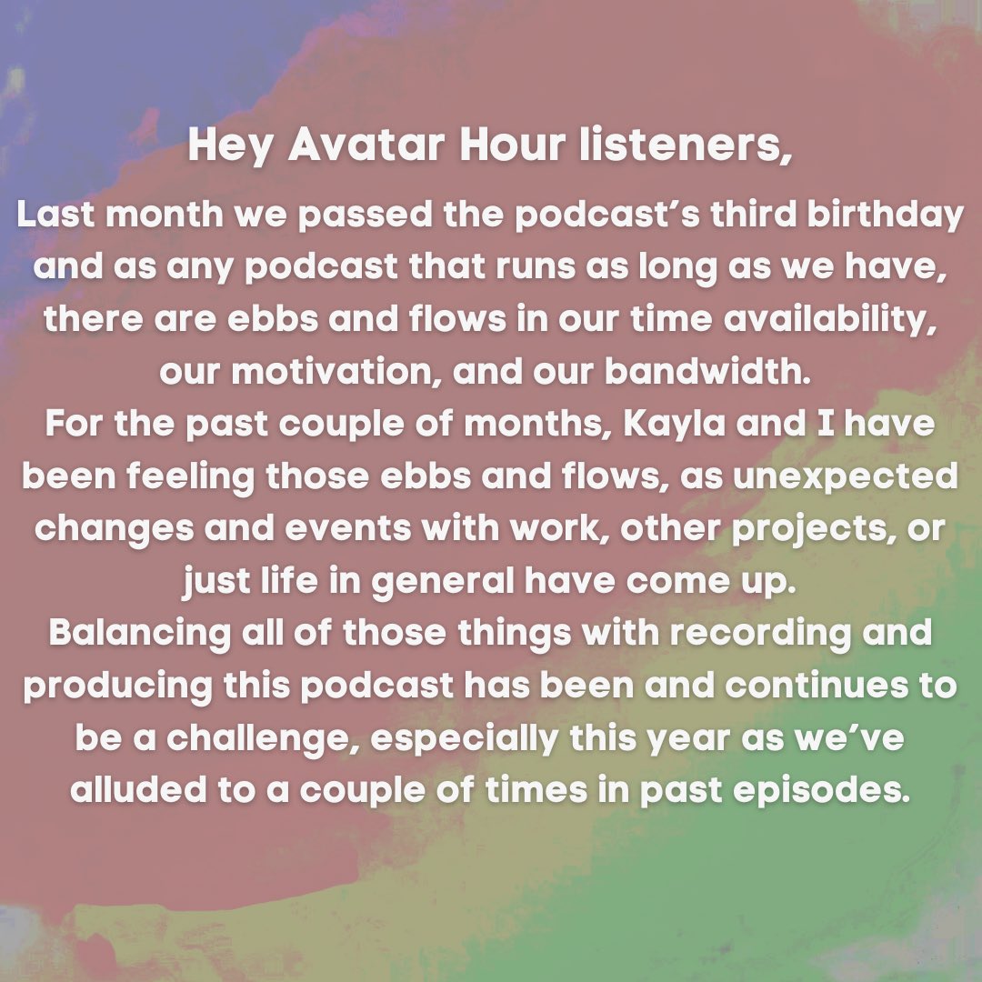 The Avatar Hour Podcast tweet media