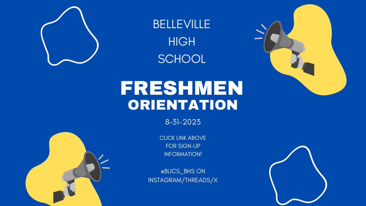 📣📣📣 If you have not signed up for our Freshmen Orientation yet, here is the link !! @belleville_ps @MrRhodesBHS @belleville_bucs docs.google.com/forms/d/e/1FAI…