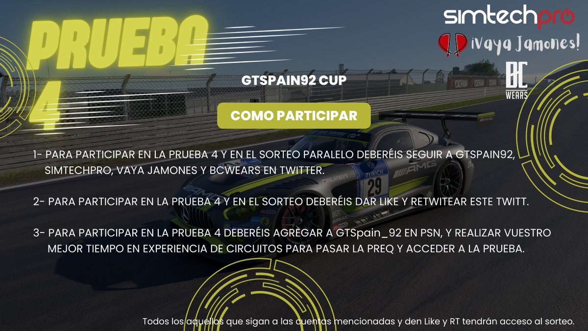 Ya tenemos aquí la última prueba del evento de verano!

Esta prueba constará de una preQ y 1 día de campeonato retransmitido en el canal de <a href="/MarioSoler19Z/">Mario Soler</a> con premio para el ganador y paralelamente abriremos un sorteo en Twitter

Abrimos hilo ⬇️