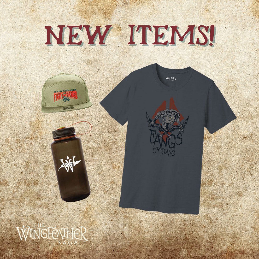 wingfeathersaga's tweet photo. Whether you’re a Fang Fighter, Strander, or creature enthusiast, you need to dress the part. Check out all our Wingfeather Saga merch on the Angel Store! #Merch #WingfeatherSaga #WingfeatherMerch #FantasySeries https://t.co/gYTEJz8On9