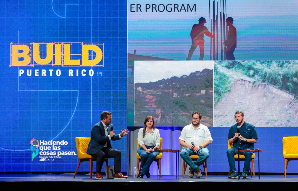 PuertosPR's tweet photo. El @prdirpuertos participó en el Panel de Transportación: Reconstrucción de la Infraestructura Vial de #BUILDPR, en el que compartió con @prdiraafaf y otros funcionarios los detalles más recientes del programa de reconstrucción de @PuertosPR.
@lafortalezadepr 
@Cor3pr
@prdircor3 https://t.co/0lPkUXejo8