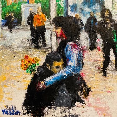 مش في ميعادها بس لقيت ناس كتير داخلة تتفرج مفيش اجمل ولا اصعب من اللوحة دي انزلها بما ان فيه ريحة يناير