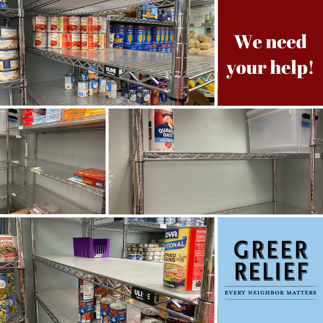 GreerRelief's tweet photo. ๐จ URGENT: Help Replenish Greer Relief's Food Pantry! ๐
๐ฅซ Beans
๐ฒ Soup
๐ณ Breakfast Items
Thank you for being the heart of our community and standing behind our neighbors in need! โค๏ธ #GreerRelief #CommunityStrong #FightHungerTogether #AHandInChange #EveryNeighborMatters https://t.co/0asI3O16E4