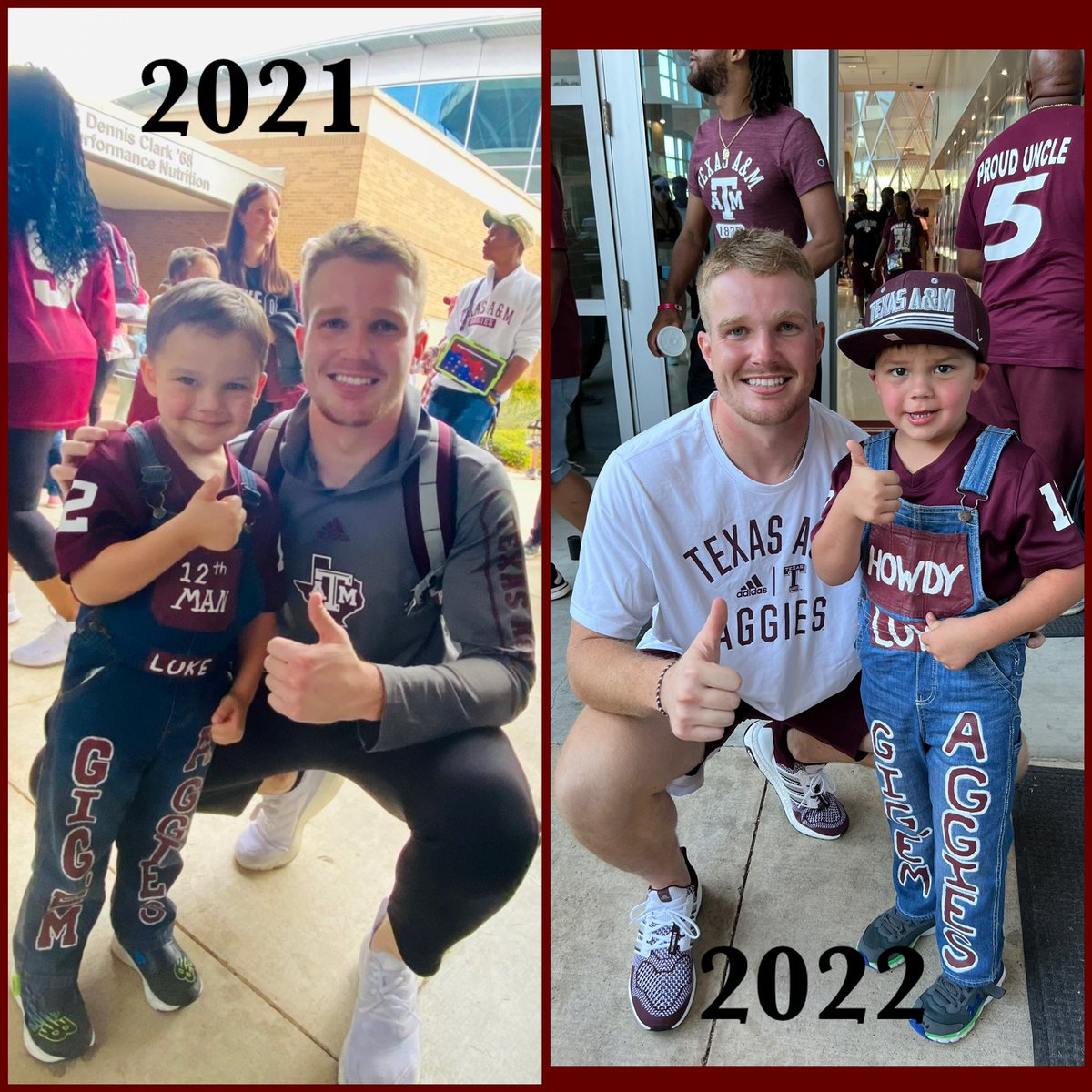 becatrangel's tweet photo. Congrats to @Sam_Mathews2 being named the 12th Man this year! 👍🏼 Luke can’t wait to see you again! #12thMan #GigEm #Giglets #TAMU https://t.co/YI4NnRUoJQ