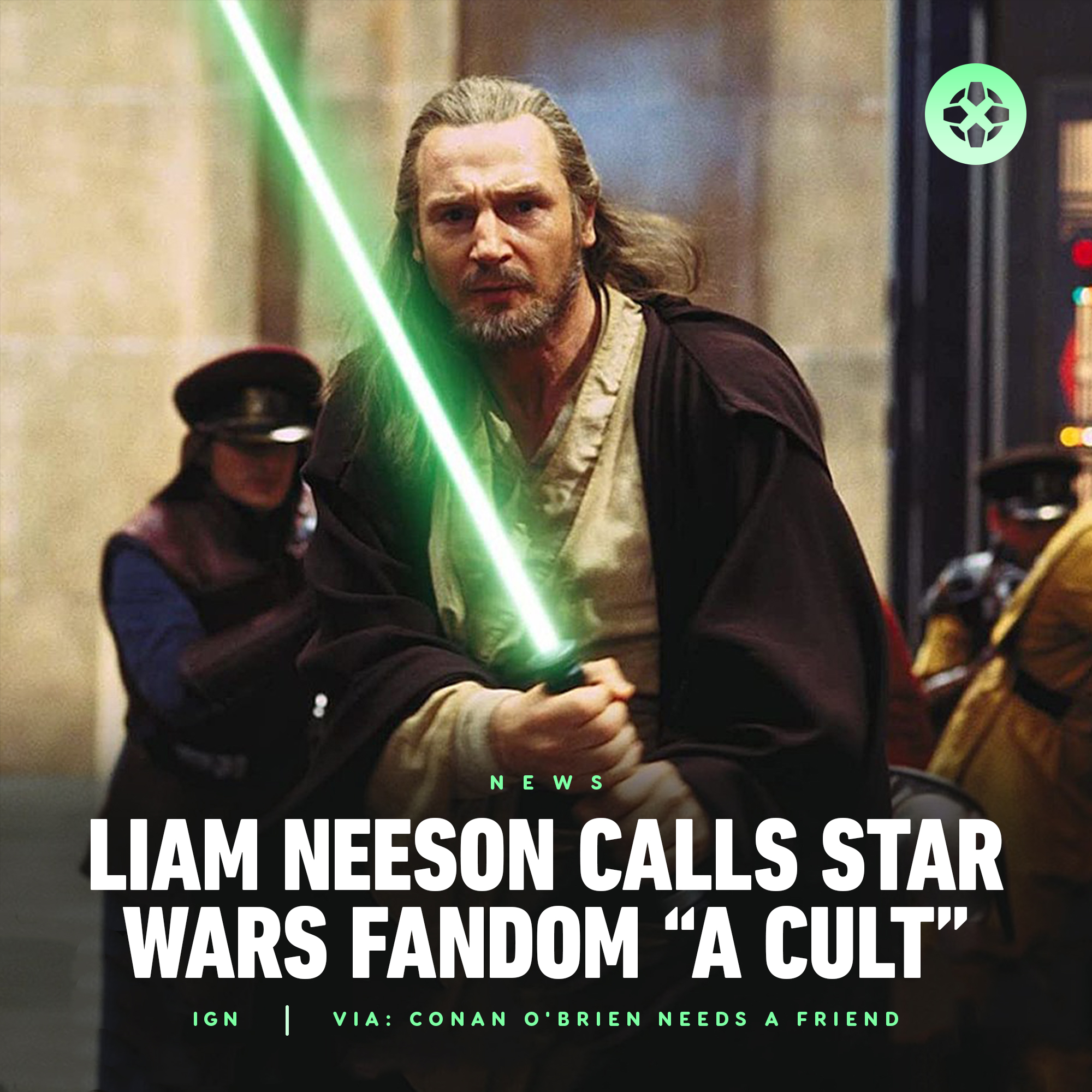 IGN on X: Liam Neeson was asked if he'd appear in a spin-off starring his  character Qui-Gon Jinn, quickly answering no and that There's so many  spin-offs of Star Wars. It's diluting