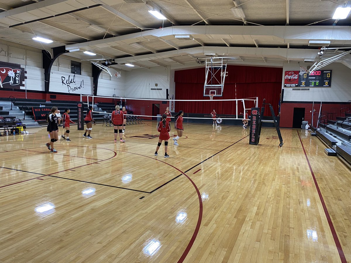We are ready for the MCMS Volleyball game tonight!! Let’s Go Rebels! <a href="/mid_middle/">Mid-Carolina Middle School</a>