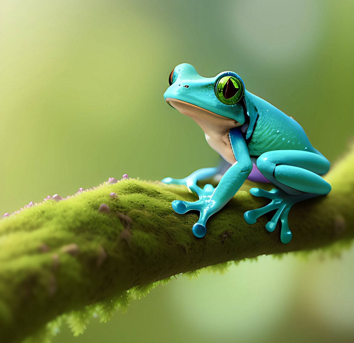lukeybets's tweet photo. The jewel of the jungles canopy.
-
-
-
#AzureAmphibian, #JungleJewel, #NatureInHD, #WildlifeWonders, #ExoticCreatures, #ColorfulNature, #FrogOnABranch, #BiodiversityMagic, #ai, #art #digitalart https://t.co/0orrRbdxWn