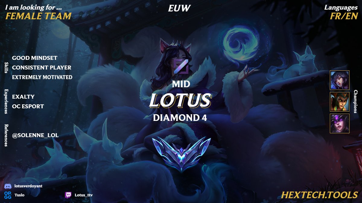 LFT team féminine 

C'est dans 6 jours mais on sait jamais 🫡
RT + like appréciés ♥