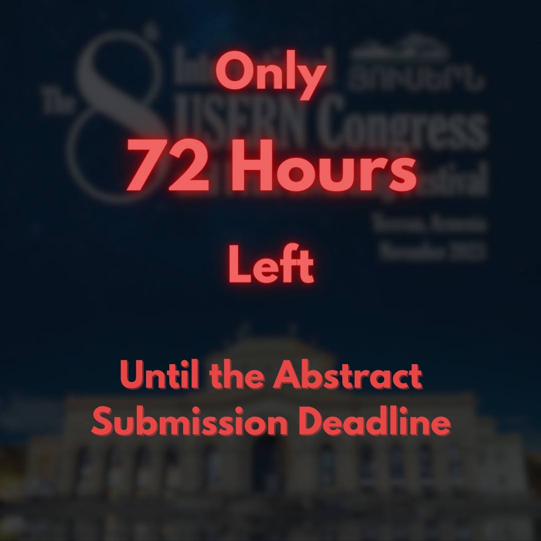 ⭕️ Only '72 hours' left until the deadline for abstract submission, the opportunity remains! ⭕️ 🔴 The abstract submission deadline will not be extended! 🟢 Click here to submit your abstract. (Link: lnkd.in/euJ9vAGH) 🔴 Abstract submission deadline: September 1st, 2023