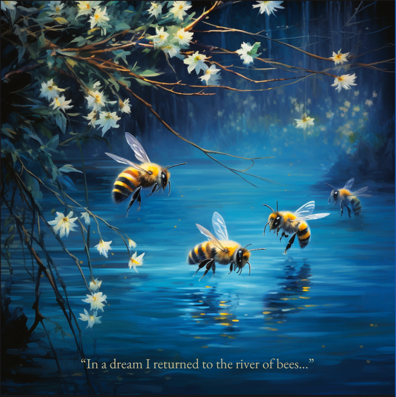 "In a dream I returned to the river of bees..." Where do your dreams take you?

from The River of Bees by WS Merwin
#Transformation #Dreamimagery #manifestation