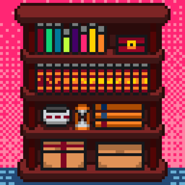 gaidenblk's tweet photo. Estante

Hoje estava afim de desenhar uma estante, como você organiza a sua estante?

#pixelart #pixel #art #pixelartist #aseprite #shelf #estante https://t.co/N6mtF0tqAC