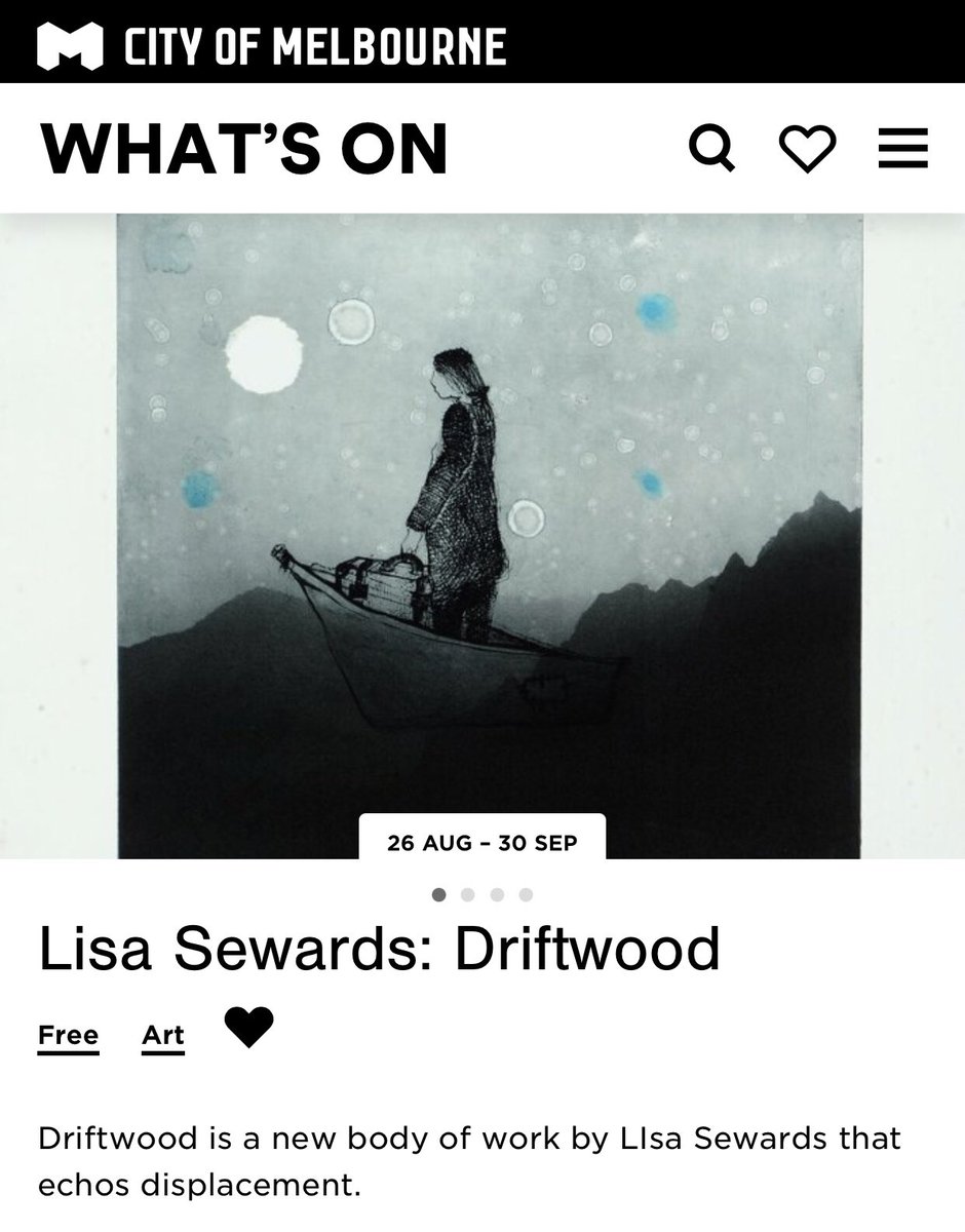 Now open and showing until Sept 30 is DRIFTW O  O   D at Gallerysmith in North Melbourne! Tues-Sat 11-5
Artist Talk Sept 16th at 2pm, all welcome <a href="/WhatsOnMelb/">What's On Melbourne</a>