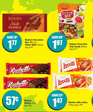 mykpy's tweet image. #MadeInUkraine
#Roshen chocolates🍫, candies🍬and confectionery treats now on sale at select FrechCo stores in Canada!
🇨🇦😋🇺🇦💙💛🌻
flipp.com/search/roshen