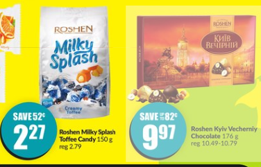 mykpy's tweet image. #MadeInUkraine
#Roshen chocolates🍫, candies🍬and confectionery treats now on sale at select FrechCo stores in Canada!
🇨🇦😋🇺🇦💙💛🌻
flipp.com/search/roshen