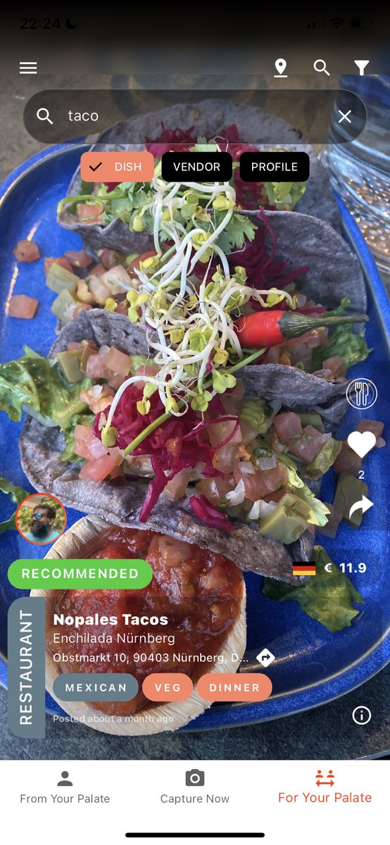 Palate_App's tweet photo. @jwalkermobile @eatinkedtacos Rate those Tacos on Palate! Now available on both App stores!!

Your new social media, dedicated to food!!

#TacoTuesday https://t.co/8YSNGwCE66