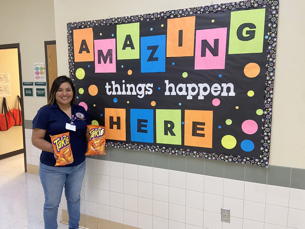 Attendance Matters! Ramona STEM students are making the grade in attendance as we were one of 3 schools with a high attendance rate!Today they received their Takis thanks to @YsletaISD . Thank you parents. @_IreneAhumada