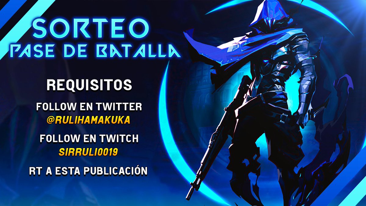 👾¡SORTEO PASE DE BATALLA!👾

🎁 Participar es muy sencillo: 🎁

👊RT a este tweet  
👊Follow en Twitter: <a href="/RuliHamakuka/">SirRuli</a> 
👊Follow en Twitch: twitch .tv/SirRuli0019

¡La persona ganadora se anunciará en mi TWITCH el día 15 DE SEPTIEMBRE! 

 SUERTE A TODOS! 🍀🍀