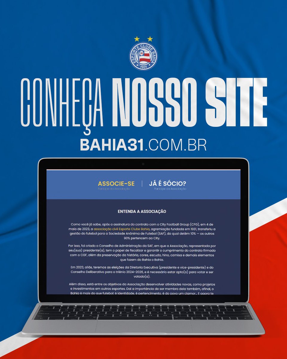 Esporte Clube Bahia — Associação tweet media