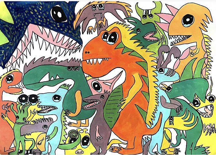 Abtin2016_kh's tweet photo. Community of scared monsters
Acrylic painting by 7 years old artist Abtin
The big angry dragon that lived near the city of monsters has attacked the city of monsters.
0.16 $ETH
https://t.co/Ds4LnkoYp0
#Abtin #Foundation #FoundatioSold
#acrylicpainting https://t.co/OigMJd8mCE