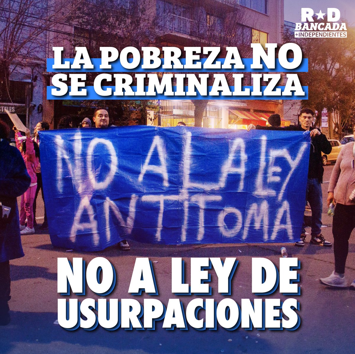Esperamos que en Senado se corrija ley de usurpaciones. Hoy en la Cámara se rechazaron modificaciones necesarias. Nos preocupa la autotutela que ha levantado la derecha. Por acá siempre velaremos por el respeto al Estado de Derecho. No podemos dar paso a violencia entre civiles.