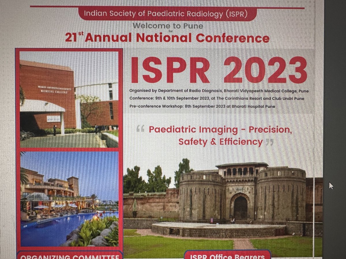 Indian Society of Pediatric Radiology…so looking forward to a wonderful meeting and the hands-on cardiac imaging workshop