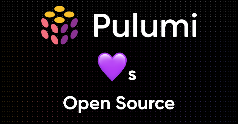 PulumiCorp's tweet photo. Pulumi is fully open source and Apache 2.0 licensed. It does not and never will depend on Business Source License software. Pulumi uses programming languages and YAML that better help you accelerate development velocity. Try it out today.