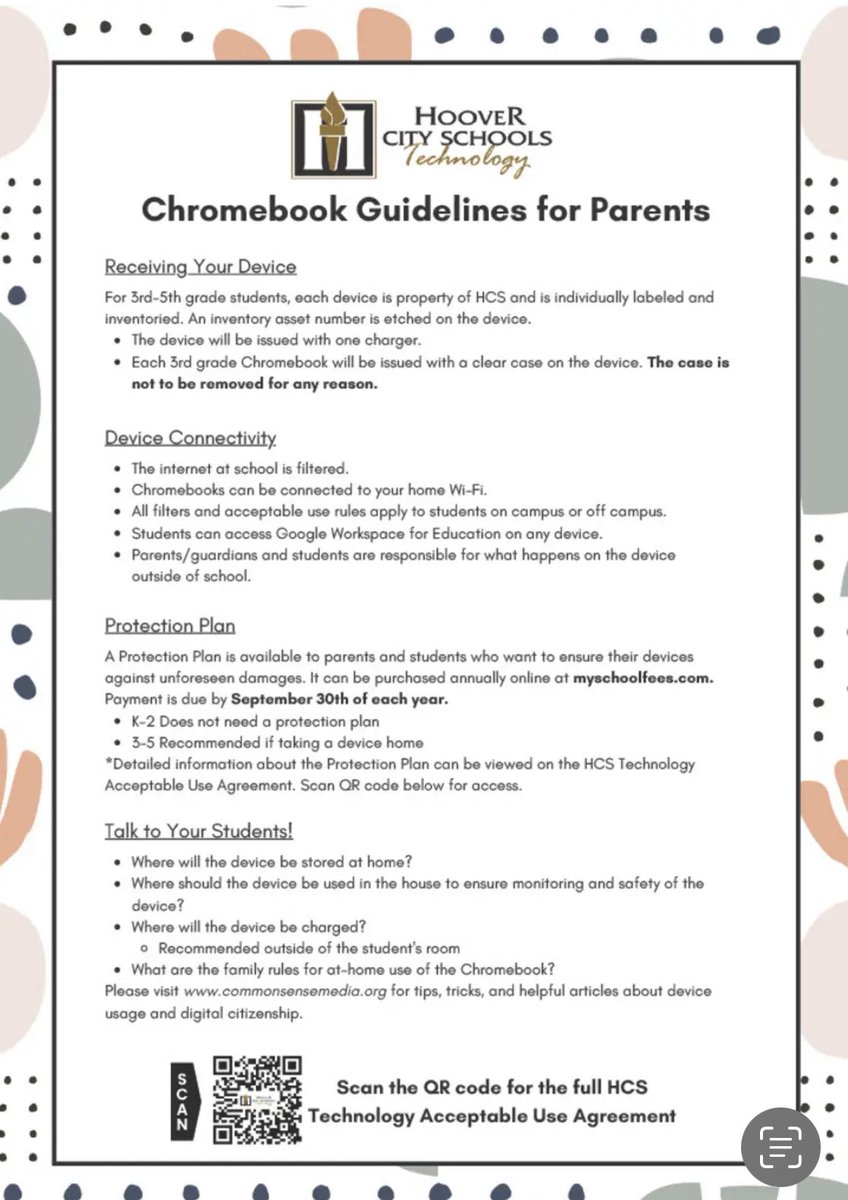 Please read over the Chromebook guidelines!