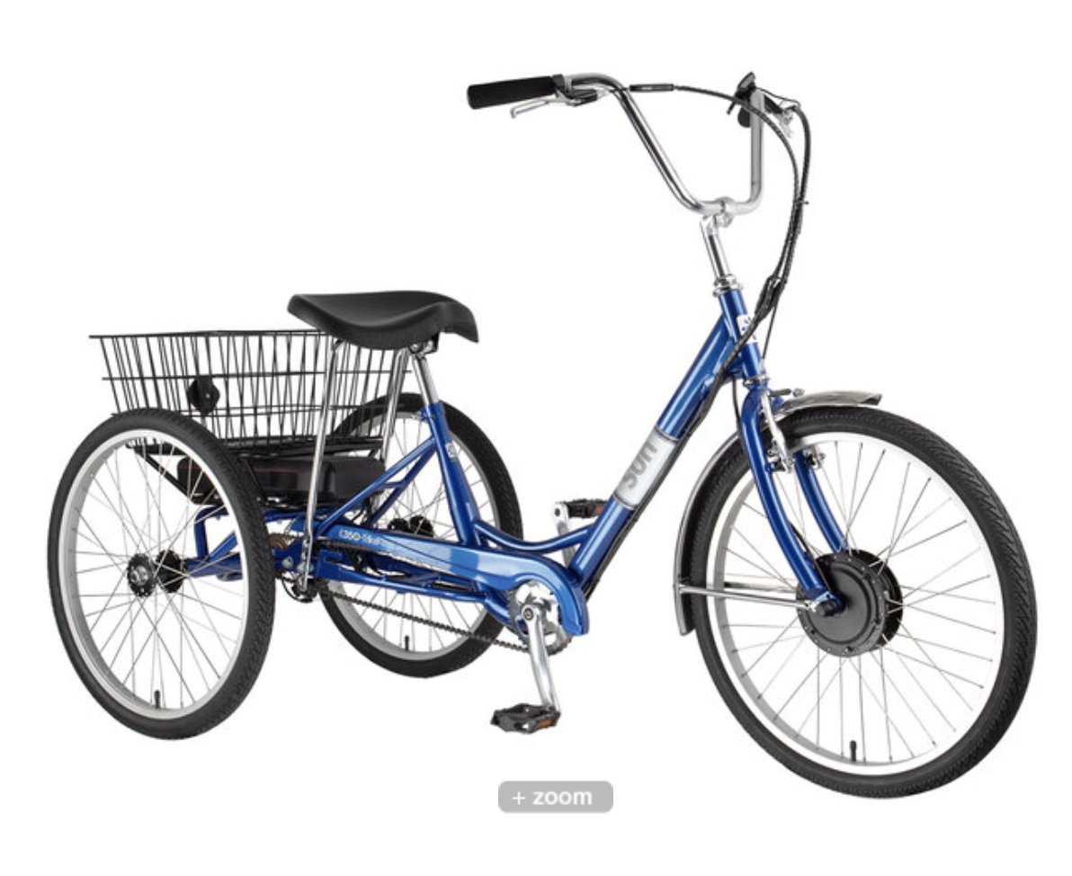 Grocery store, pet shop or just a cruise around the park—you name it, the Sun Bicycles E350 Electric Trike is ready to offer a smooth ride. Reclaim the joy of a simple bike ride! ow.ly/XI9k50Poqak #russellsfitness #ebikes #adulttrikes #sunbicycles